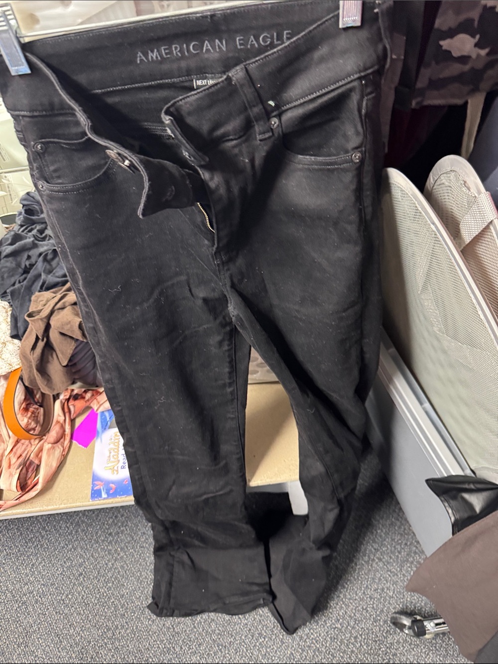 American eagle hi-rise flare jeans 4 x-long // 0925103